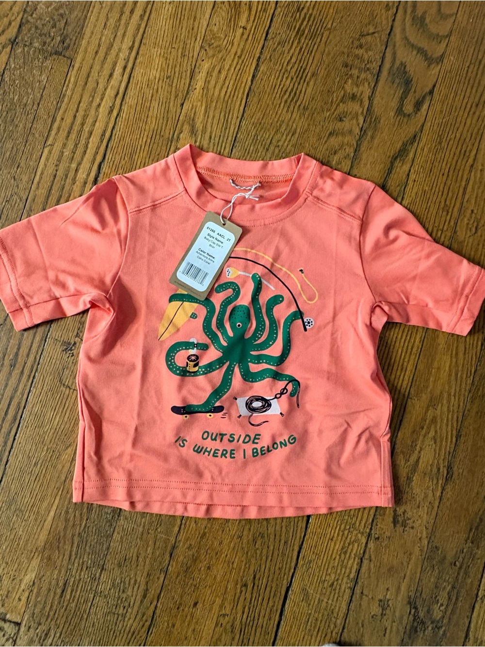 Patagonia Kids Capilene Green Octopus Graphic